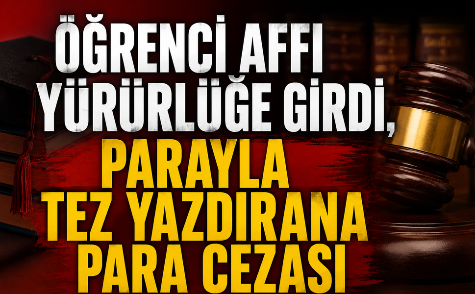 Öğrenci affı yürürlüğe girdi, parayla tez yazdırana para cezası
