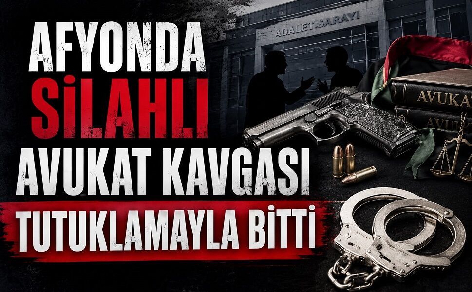 Afyon'da silahlı avukat kavgası tutuklamayla bitti