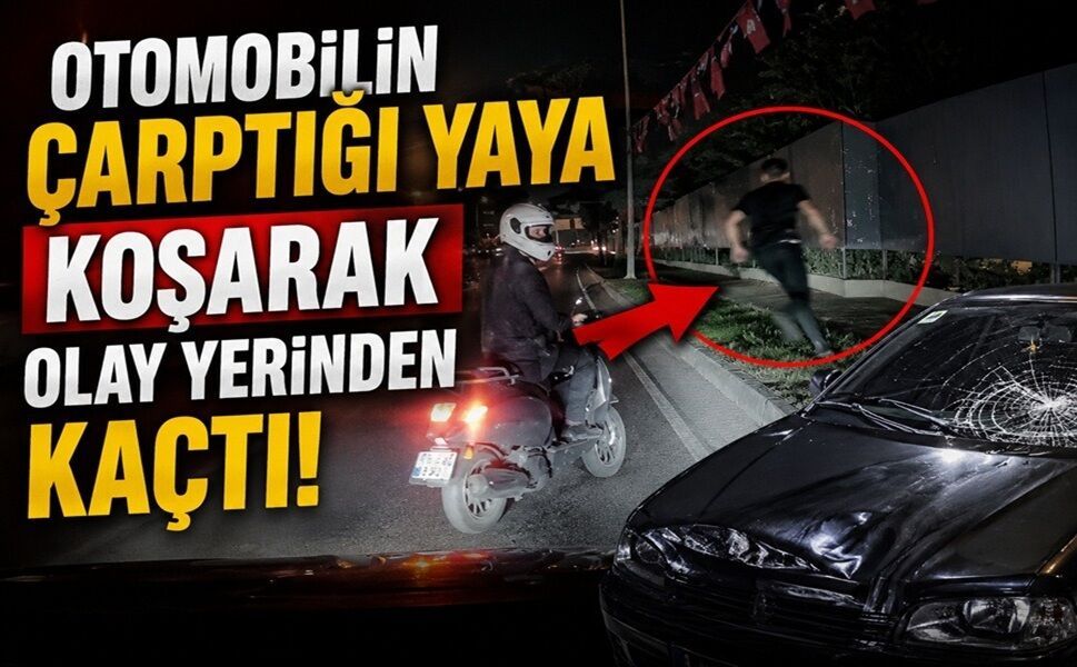 Otomobilin çarptığı yaya koşarak olay yerinden kaçtı