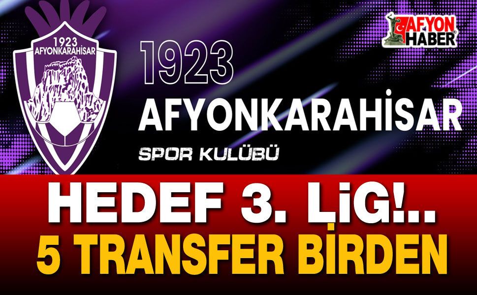 1923 Afyonkarahisarspor'dan 5 transfer daha!..