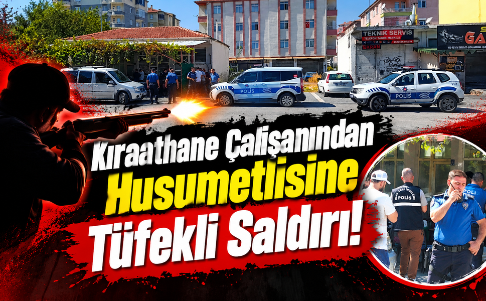 Kıraathane çalışanından husumetlisine tüfekli saldırı!