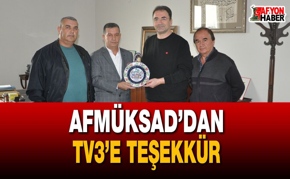 AFMÜKSAD’dan TV3’e teşekkür