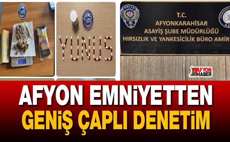Afyon Emniyetten geniş çaplı denetim