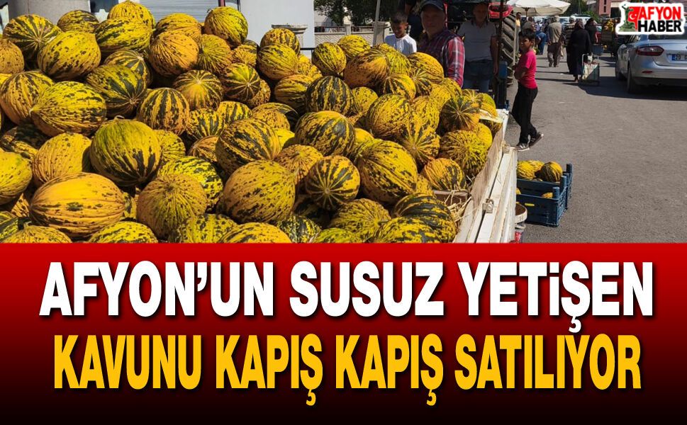 Afyon’un susuz yetişen kavunu kapış kapış satılıyor