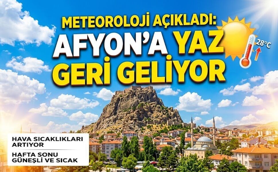 Meteoroloji açıkladı: Yaz geri geliyor!.. Afyon hava durumu