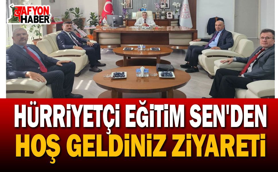 Hürriyetçi Eğitim Sen'den  Afyon Milli Eğitim Müdürü İsmail Altınkaynak'a ziyaret