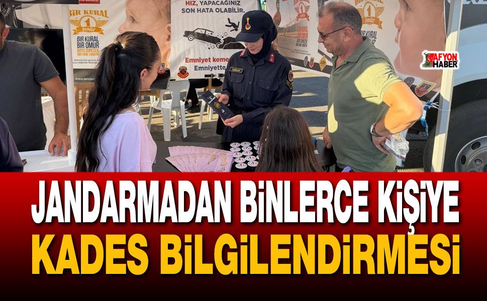 Jandarmadan binlerce kişiye KADES Bilgilendirmesi