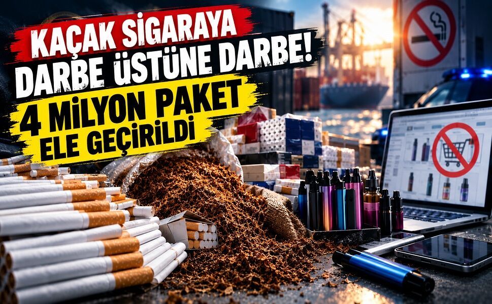Kaçak sigaraya darbe üstüne darbe! 4 milyon paket ele geçirildi