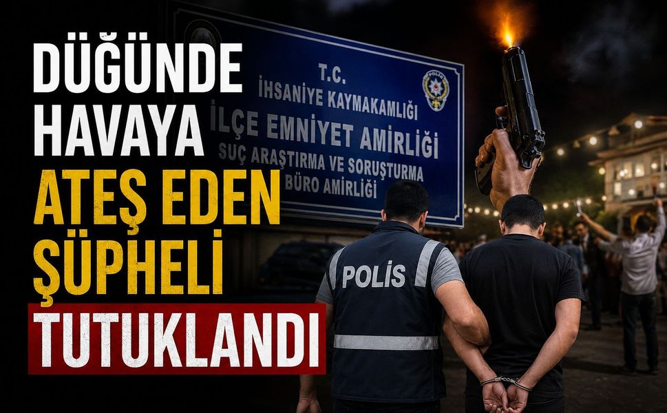 Düğünde havaya ateş eden şüpheli tutuklandı