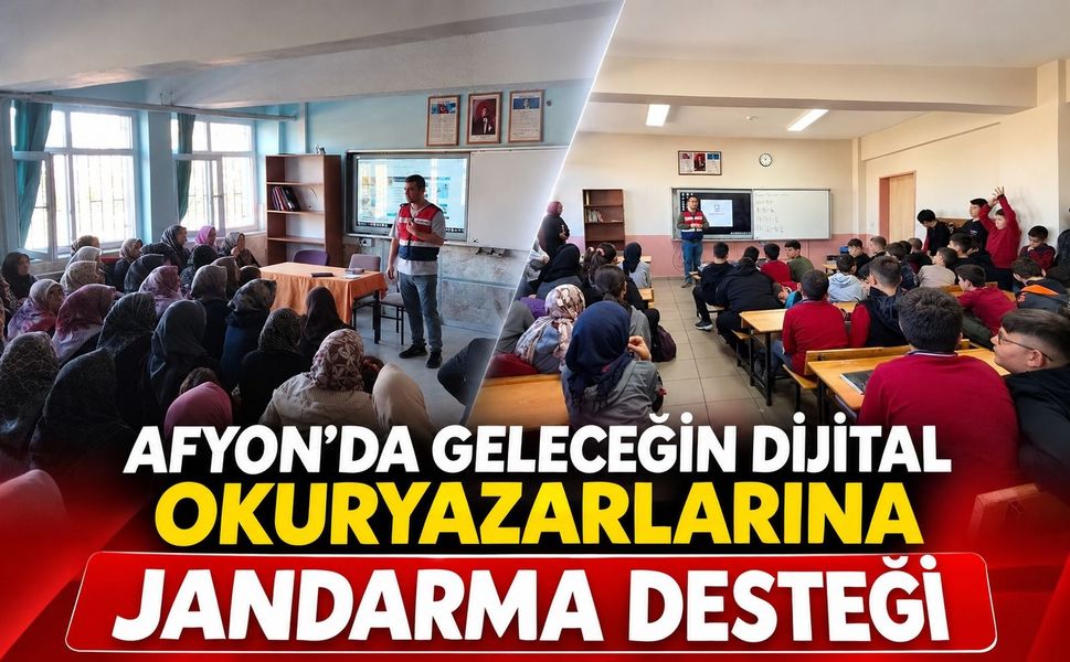 Afyon'da Geleceğin Dijital Okuryazarlarına Jandarma Desteği