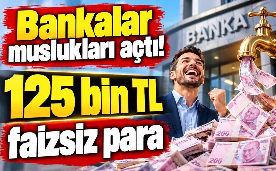 Bankalar muslukları açtı! 125 bin TL faizsiz para