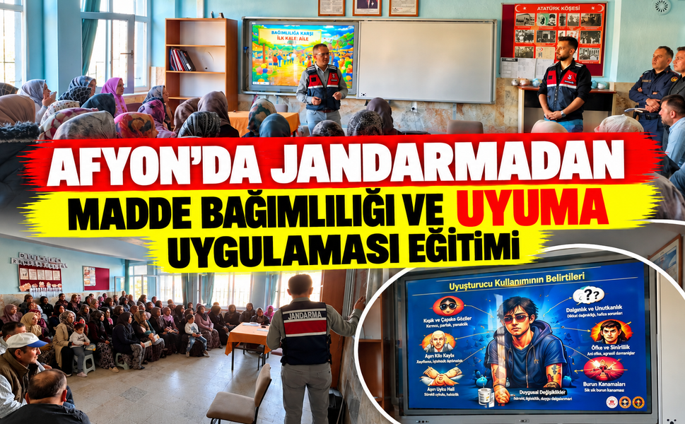 Afyon’da Jandarmadan Madde Bağımlılığı ve UYUMA Uygulaması Eğitimi
