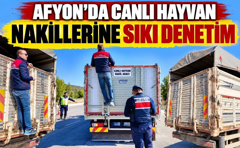 Afyon’da canlı hayvan nakillerine sıkı denetim