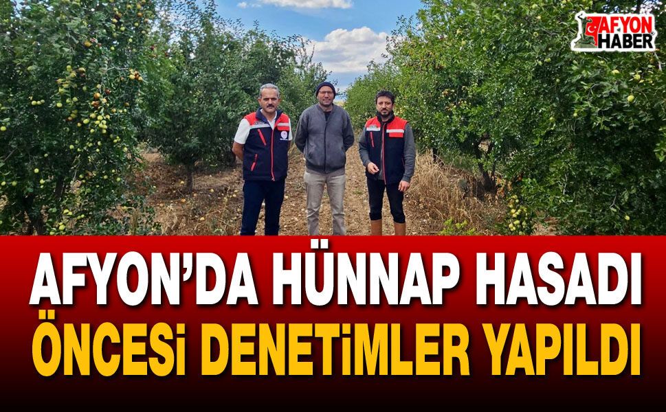 Afyon’da hünnap hasadı öncesi denetimler yapıldı