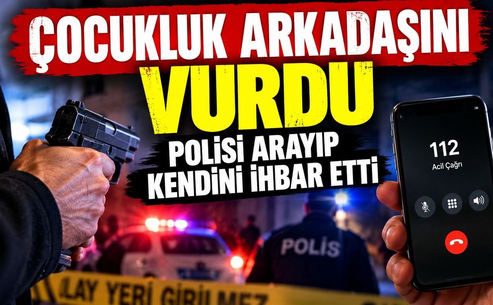 Çocukluk arkadaşını vurdu, polisi arayıp kendini ihbar etti
