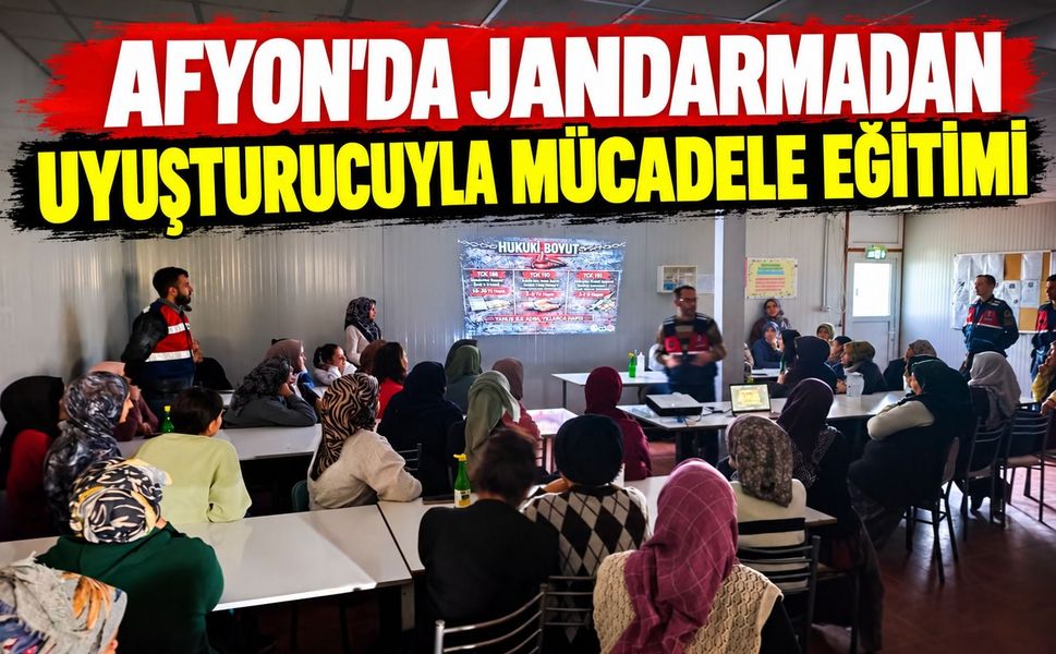 Afyon’da jandarmadan uyuşturucuyla mücadele eğitimi
