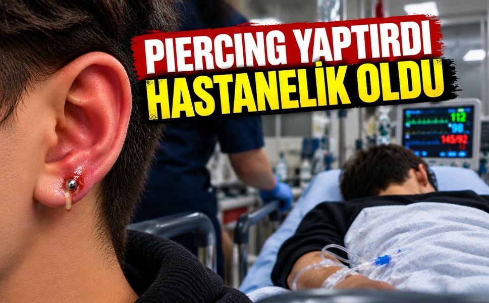 Piercing yaptırdı hastanelik oldu