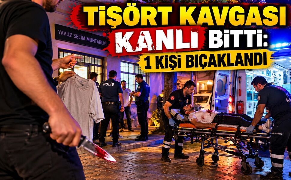 Tişört kavgası kanlı bitti! 1 kişi bıçaklandı
