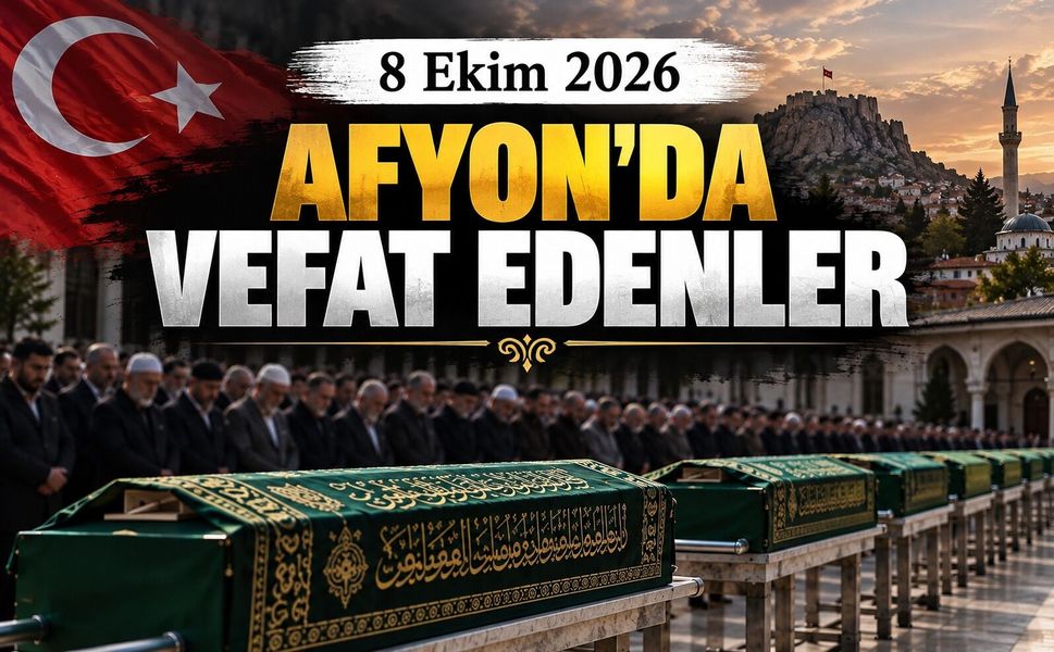 8 Ekim 2026 Afyon'da vefat edenler